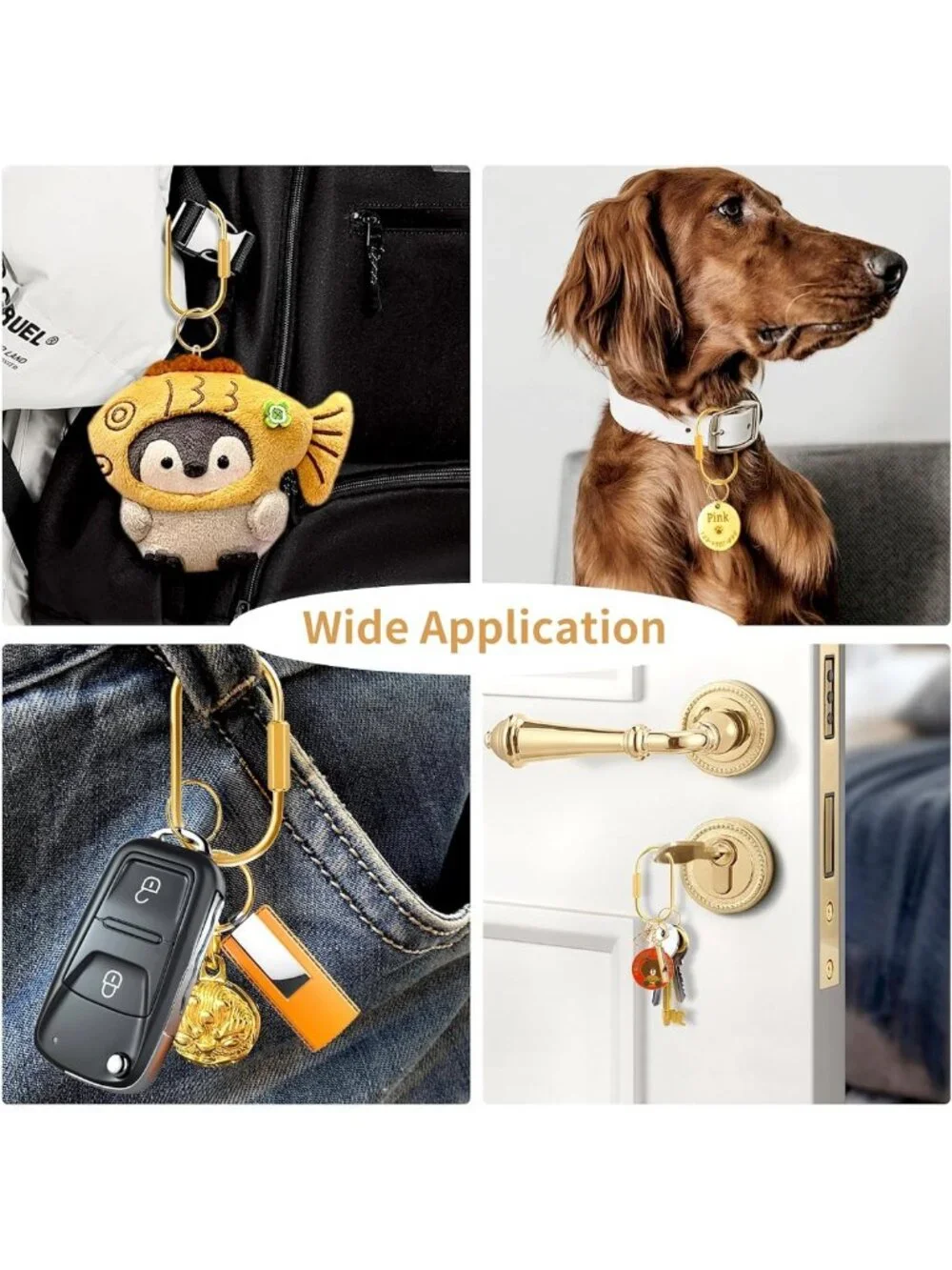 Bulk Brass Key Rings - Secure Screw Lock Key Chain Organizer for Men & Women